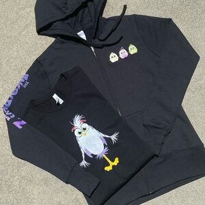 The Angry Birds Movie 2 Cast/Crew Gift Embroidered Hoodie & Tee Size Small